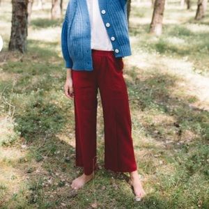 Linenfox - Burgundy Red Ocean Pants